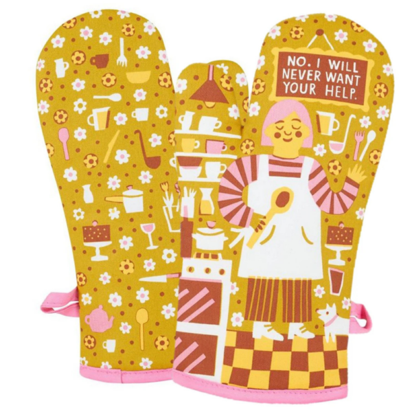 Blue Q Single Oven Glove ‘Never Want Your Help’
