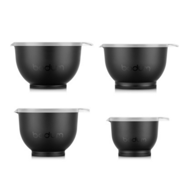 Bodum Bistro 4 Piece Mixing Bowl Set Black