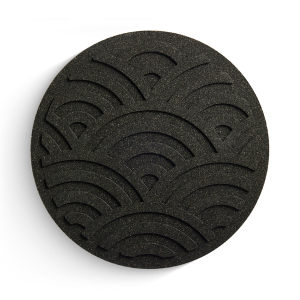 Born in Sweden Cork Trivet Waves 19.5cm Black