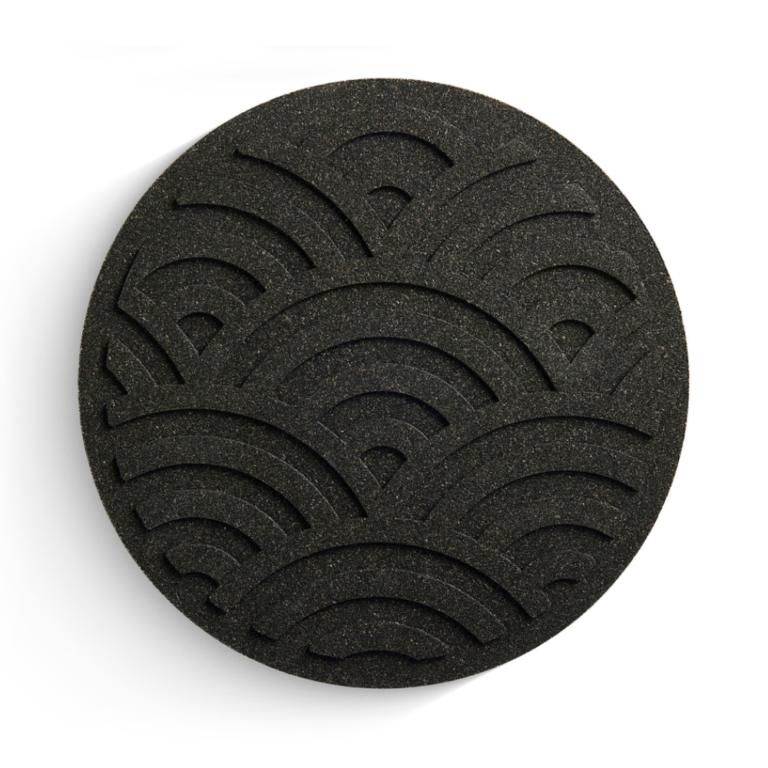 Born in Sweden Cork Trivet Waves 19.5cm Black