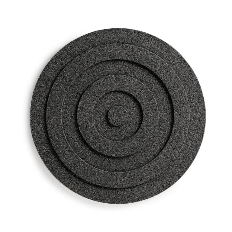Born in Sweden Cork Trivet Circles 19.5cm Black