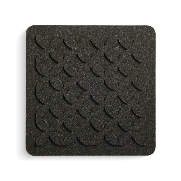 Born in Sweden Cork Trivet Flora 19.5cm Black