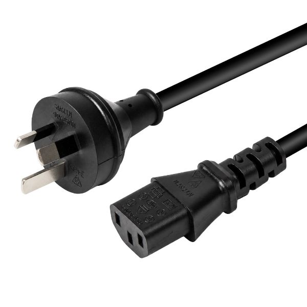 0.5M 3-Pin Plug to IEC C13 Female Plug 10A Power Cord. 1.0mm copper core.
