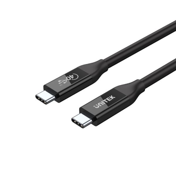 0.8m USB4 USB-C to USB-C Cable Supports up to 40Gbps Transfer Rate 100W Power Delivery