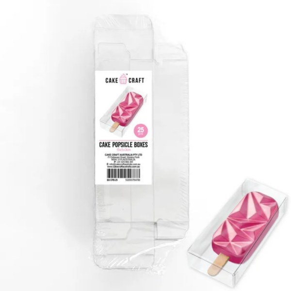 Cake Craft Cake Popsicle Acetate Boxes Pack of 25