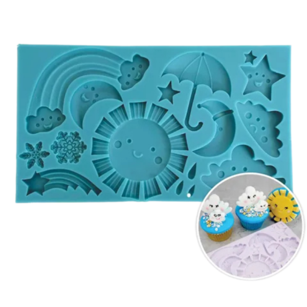 Cartoon Rainbow Sky Silicone Mould