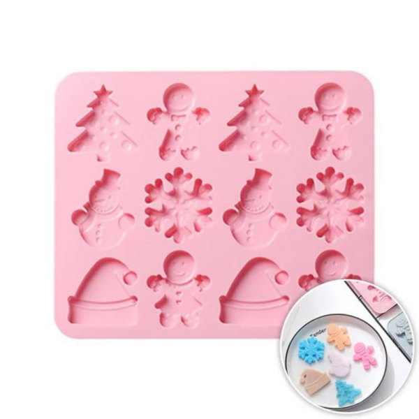Christmas 12 Cavity Silicone Mould