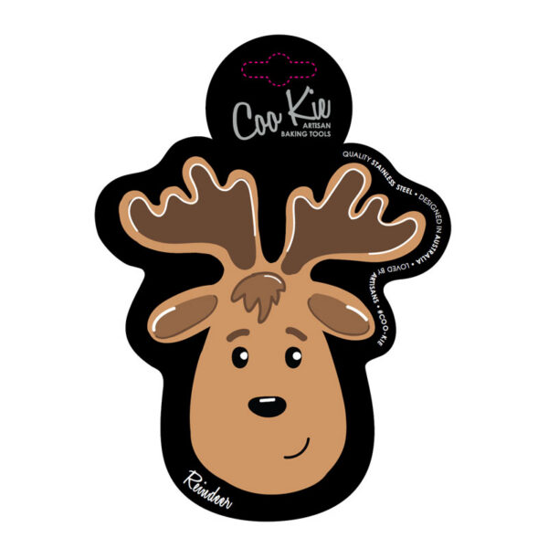 Coo Kie Stainless Steel Reindeer Cookie Cutter