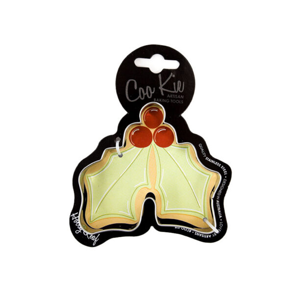 Coo Kie Stainless Steel HOLLY Leaf Cookie Cutter
