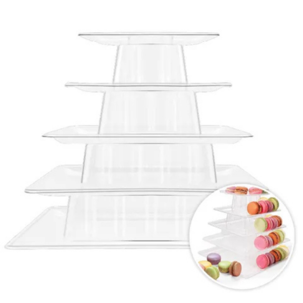 Cake Craft Square 5 Tier Macaron Stand