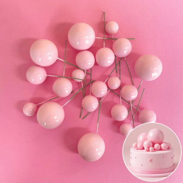 Cake Craft Wish Ball Decoration 20 Pack Pink Ball