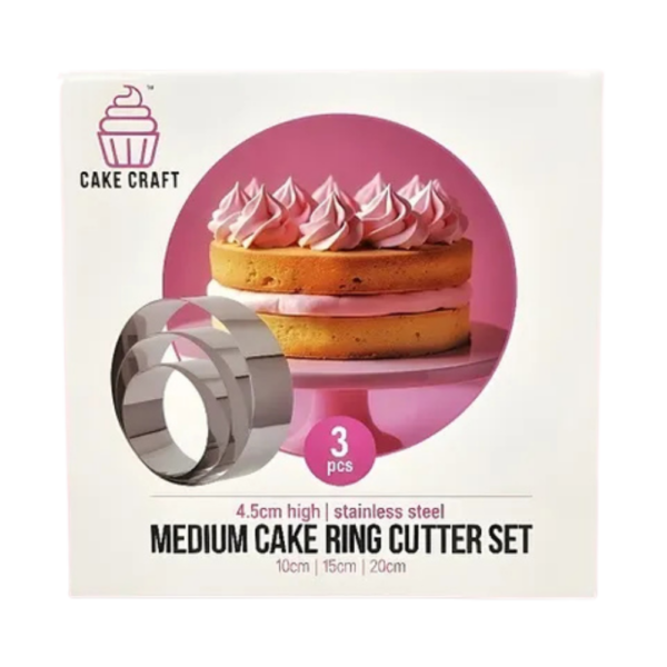 Cake Craft Medium Cake Ring Cutter Set of 3
