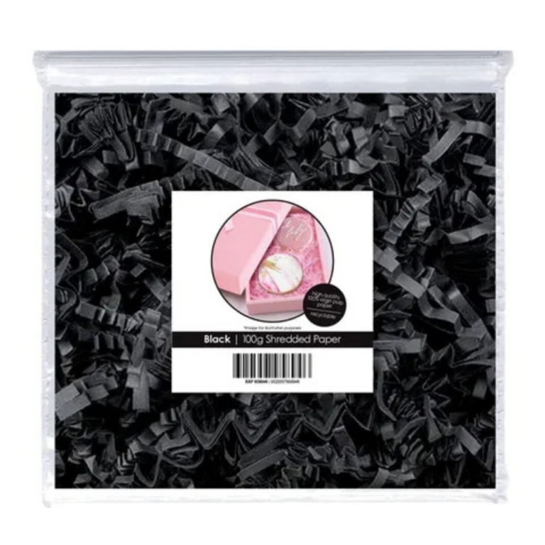 Cake Craft Shredded Paper 100g Black