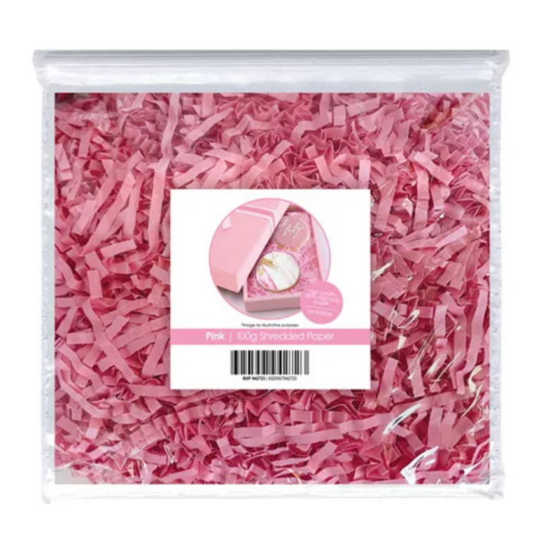 Cake Craft Shredded Paper 100g Pink