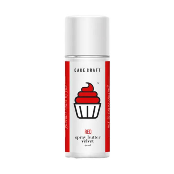 Cake Craft Velvet Spray Butter 400ml Red
