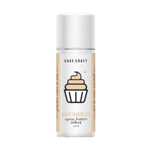 Cake Craft Velvet Spray Butter 400ml White Chocolate