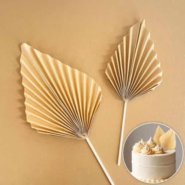 Cake Craft Wish Deco Fan Topper 2 Pack Cream