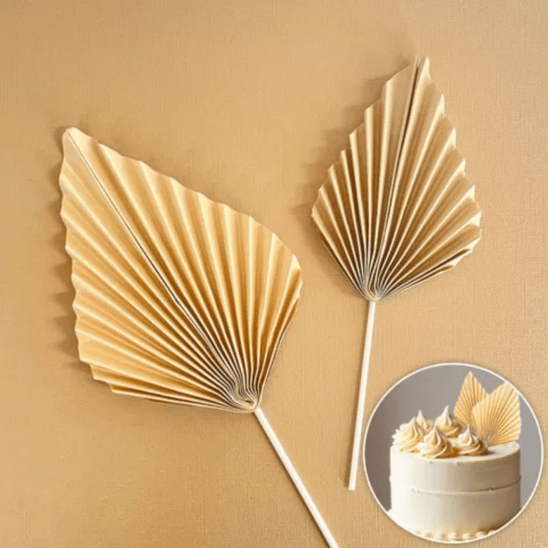 Cake Craft Wish Deco Fan Topper 2 Pack Cream
