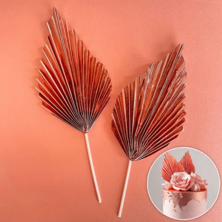 Cake Craft Wish Deco Fan Topper 2 Pack Rose Gold