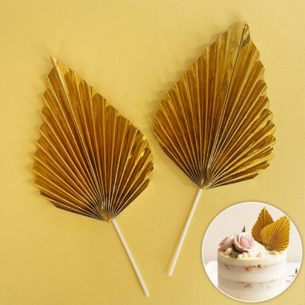 Cake Craft Wish Deco Fan Topper 2 Pack Gold