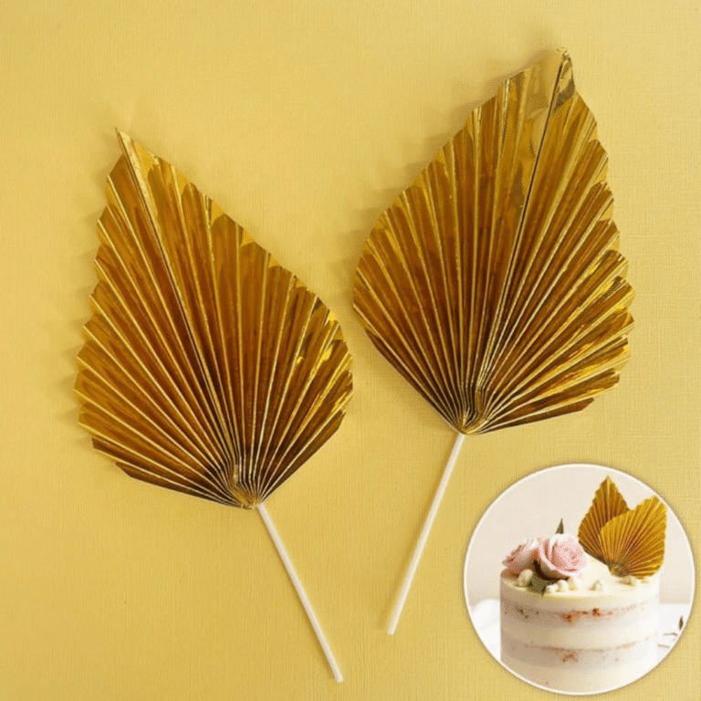 Cake Craft Wish Deco Fan Topper 2 Pack Gold