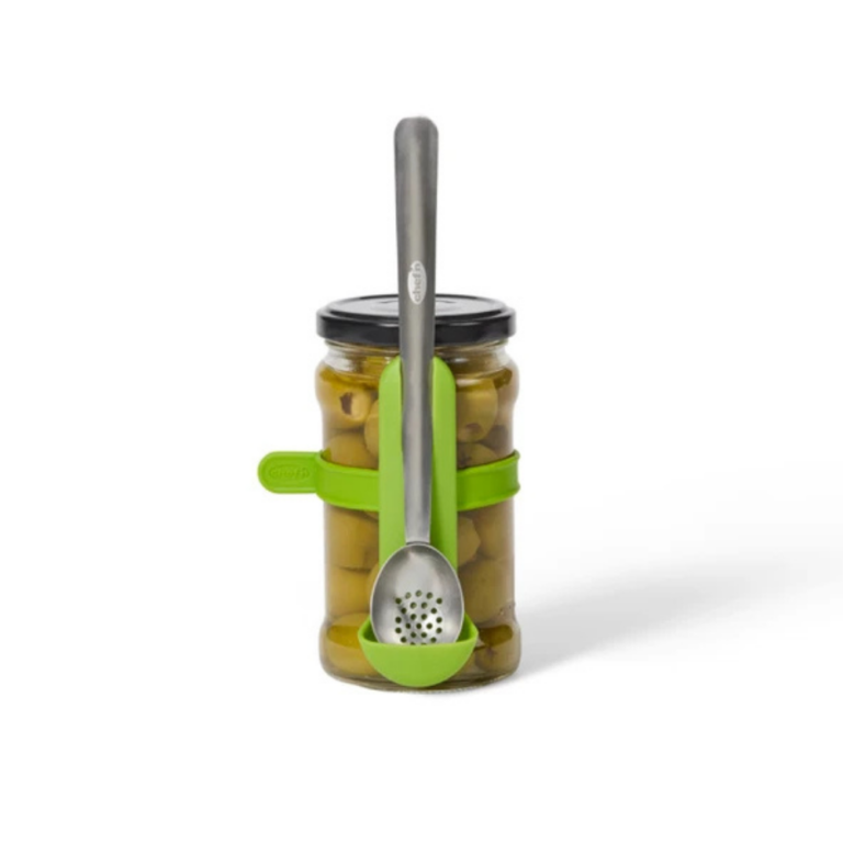 Chef’n Squeeze Condiment Strainer Spoon with Storage Caddy