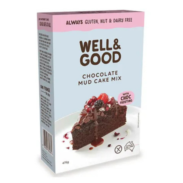 Well & Good Gluten Free Chocolate Mud Cake Mix 475g