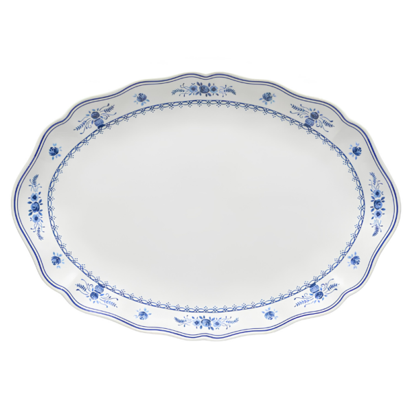 Costa Nova Vila Large Oval Platter White/Blue 40cm