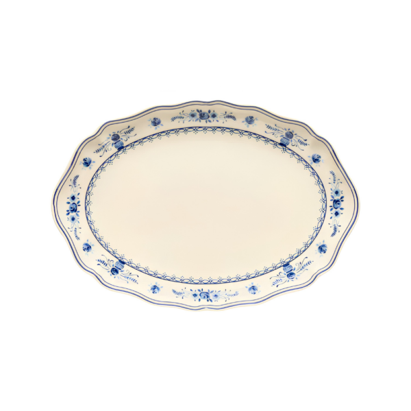 Costa Nova Vila Oval Platter Beige/Blue 32cm