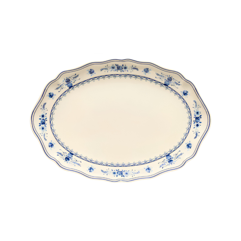Costa Nova Vila Oval Platter Beige/Blue 32cm