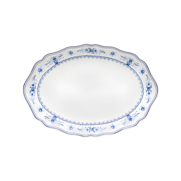 Costa Nova Vila Oval Platter White/Blue 32cm