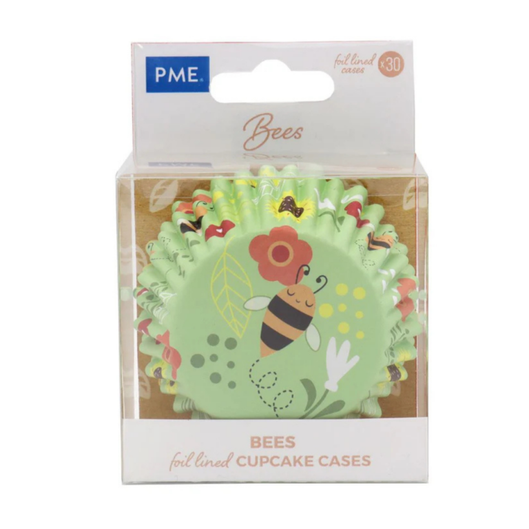 PME Foil Cupcake Cases Bees 30 Pack