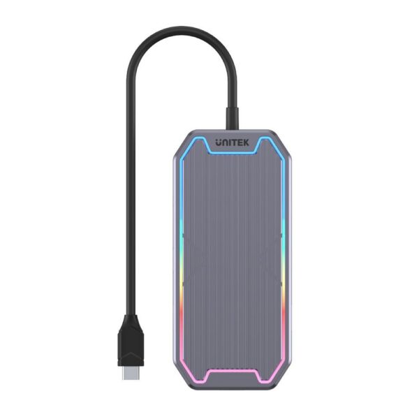 7-in-1 Multi-Port 100W PD Hub Supporting 10Gbps w/ USB-C Connector. 2x USB-A 10Gbps