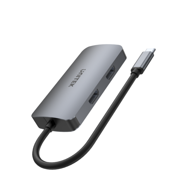 5-in-1 USB 3.1 Mulit-Port Hub w/ USB-C Connector. Includes 2x HDMI Ports 1x VGA