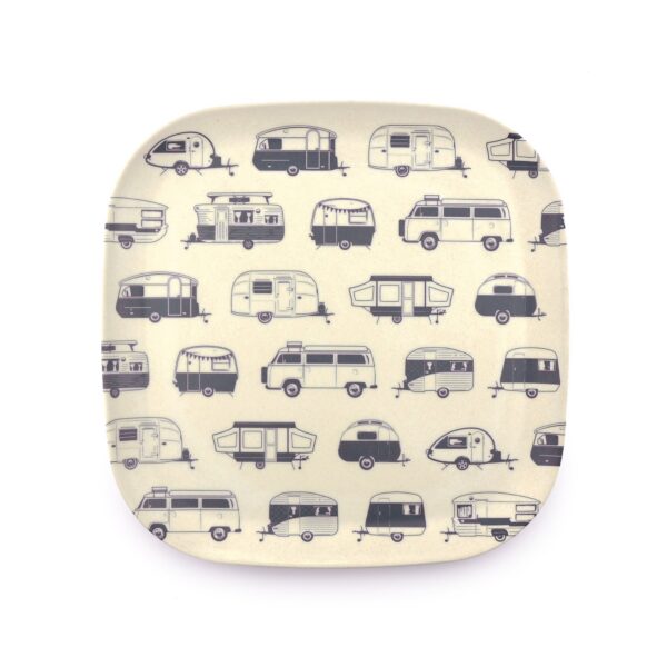 Van Go Collections Destination Bamboo Plate 22cm Grey Caravans