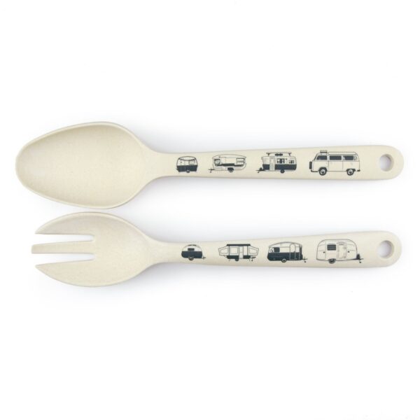 Van Go Collections Destinations Bamboo Salad Servers Grey Caravans