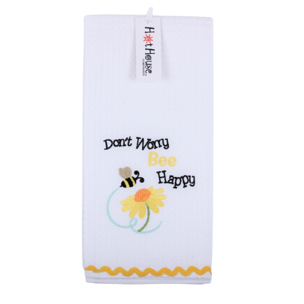 Hot House Don’t Worry Bee Happy Tea Towel