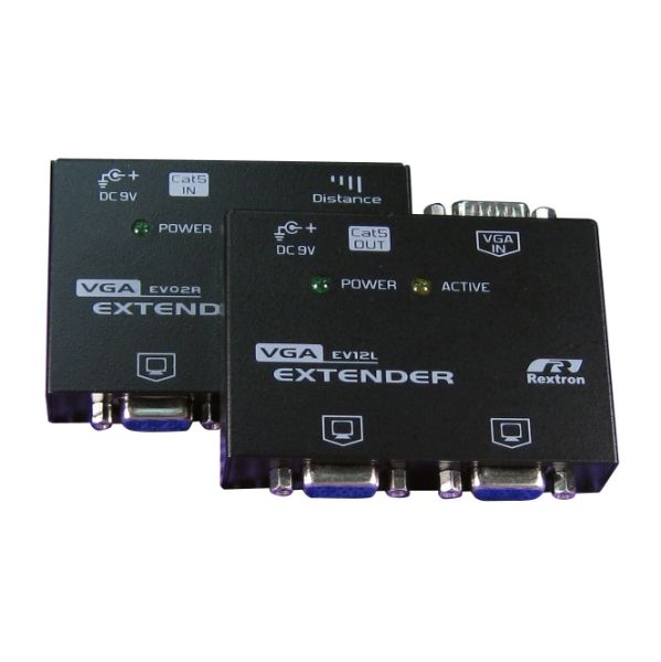 Video Extender. Allows VGA signal to be extended up to 150m Using Cat5 UTP Cable