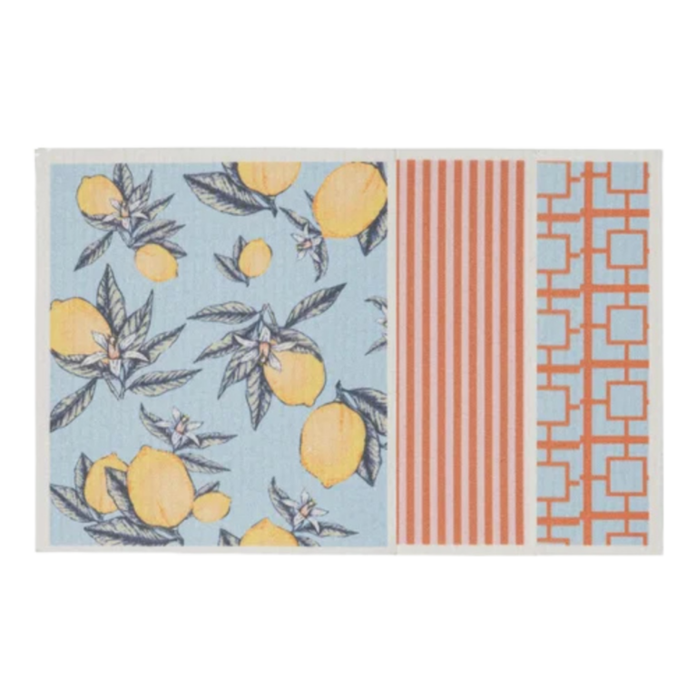 Ladelle Eco 3 Piece Cleaning Cloth Set Lemon