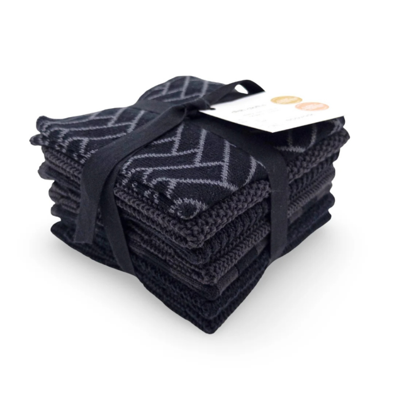 Ecovask Daily Use Dish Cloths 7 Pack Onyx