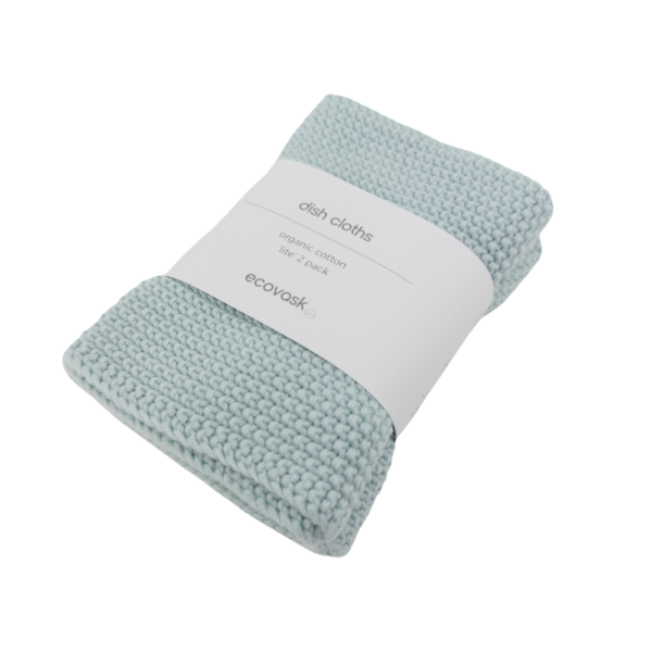 Ecovask Cloths Lite 2 Pack Duck Egg
