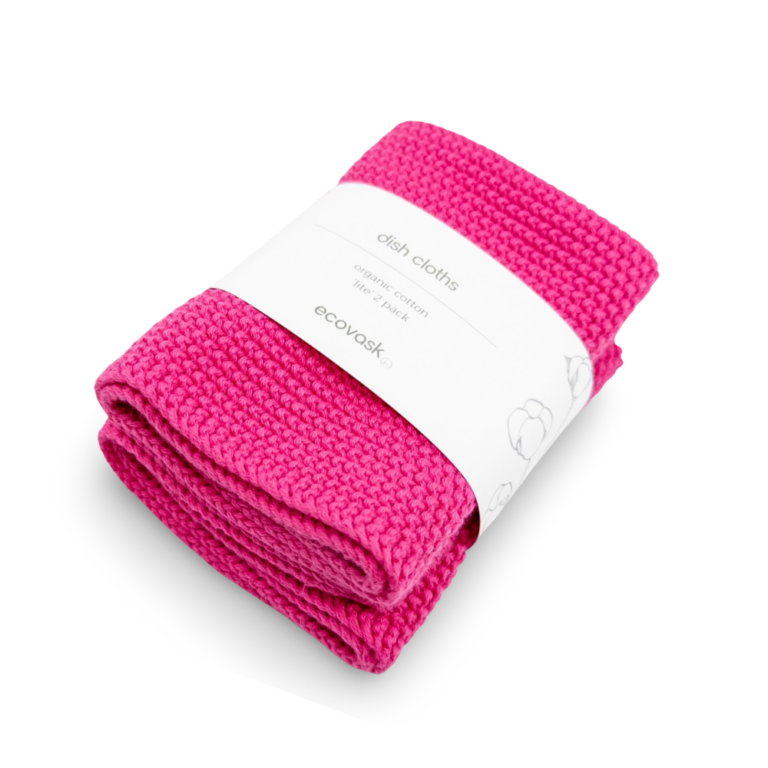 Ecovask Cloths Lite 2 Pack Raspberry