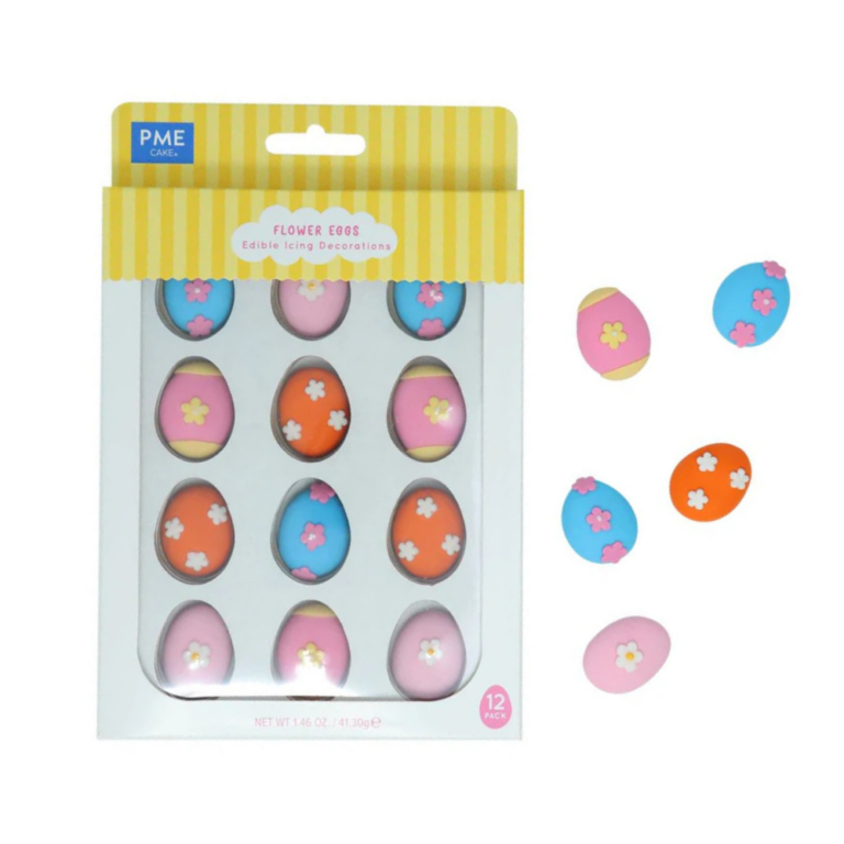 PME Edible Sugar Decorations Flower Eggs Set of 12