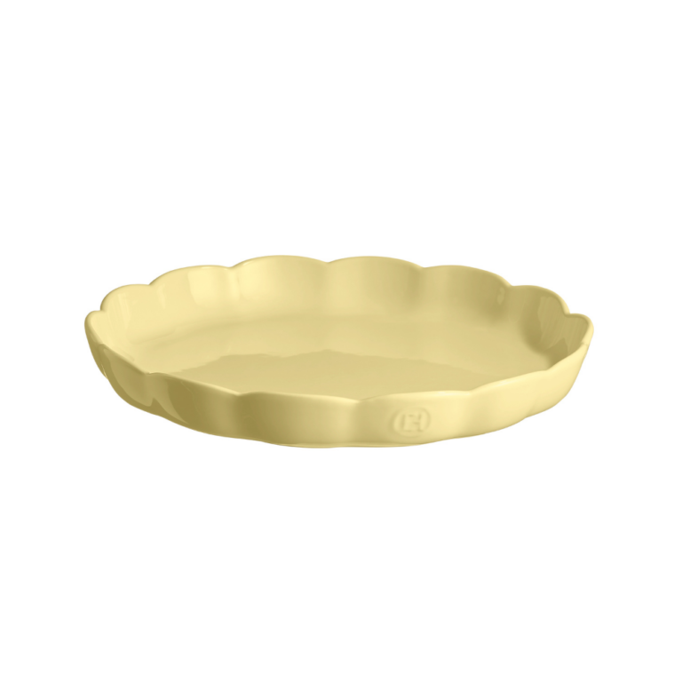 Emile Henry Madeleine Round Tart Dish Vanilla 31cm