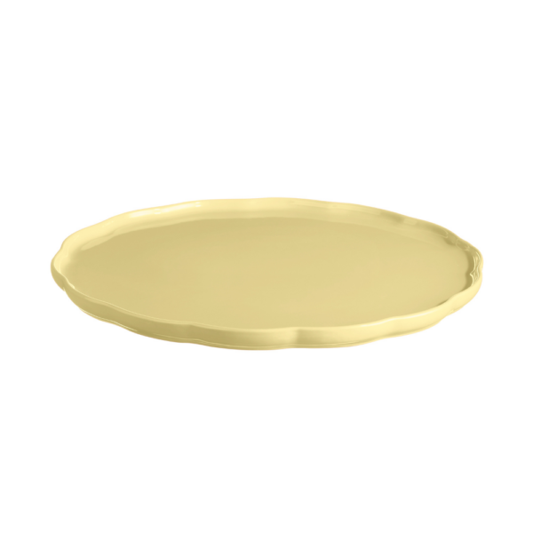 Emile Henry Madeleine Round Serving Platter Vanilla 31cm