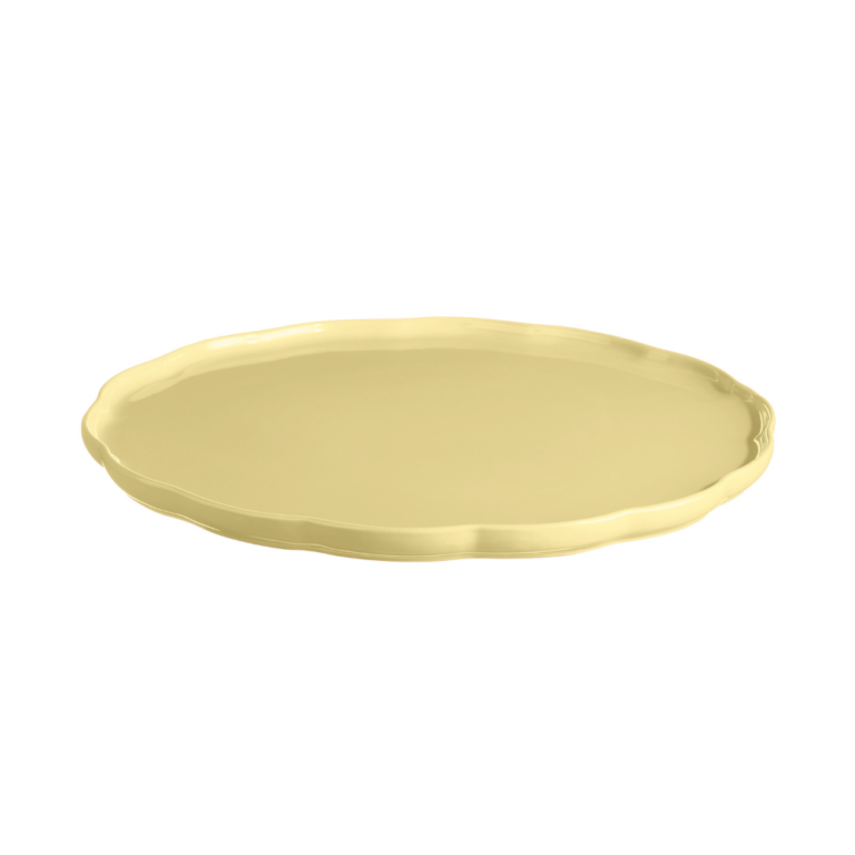 Emile Henry Madeleine Round Serving Platter Vanilla 31cm