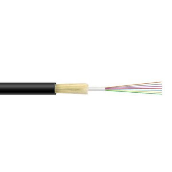 1km OM3 6 Core Multimode Loose Tube GEL Outdoor Fibre Cable Roll Black OFNR Jacket
