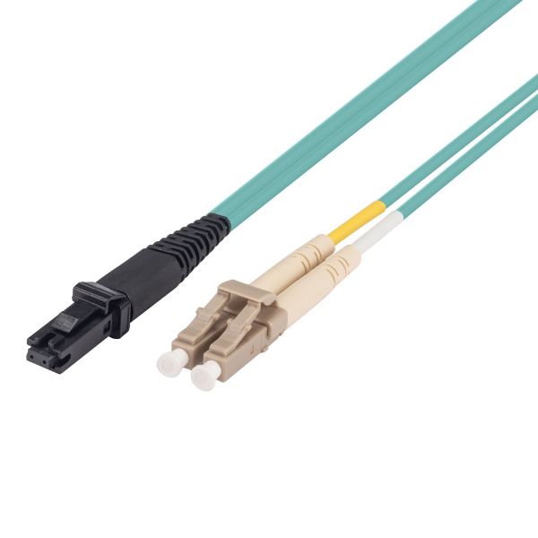 1M 50u LC/MT-RJ OM3 Fibre Lead Duplex Multimode Aqua LSZH Jacket