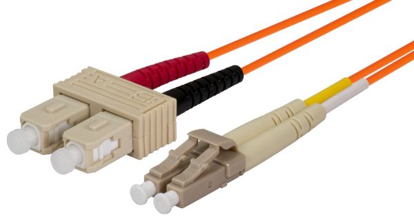 2M 62.5u LC/SC OM1 Fibre Lead Duplex Multimode Orange LSZH Jacket