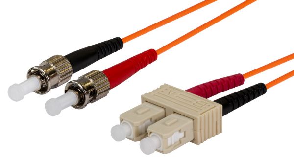 2M 62.5u SC/ST OM1 Fibre Lead Duplex Multimode Orange LSZH Jacket